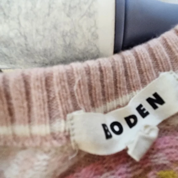 Boden Edie Fair Isle Wool Cotton Cardigan - Picture 7 of 7